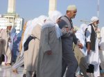 Hajjah Fatimah al Hard, an elderly Palestinian woman reunited with her family in Madinah